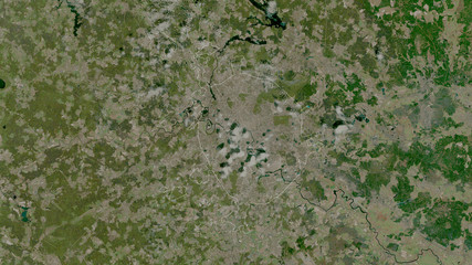 Moscow City, Russia - outlined. Satellite