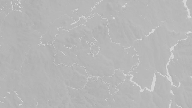 Moskva, Russia - outlined. Grayscale