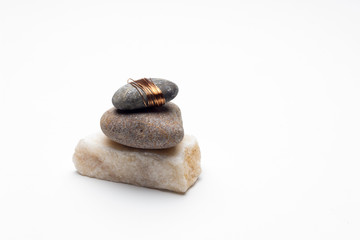 Small stones on background