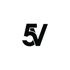 5v letter original monogram logo design