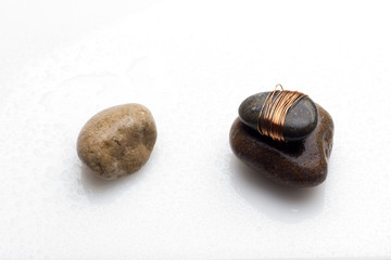 Small stones on background