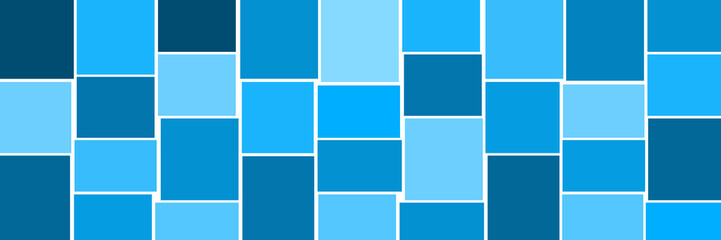 Fototapeta premium Blue Background With Squares Tiles Horizontal