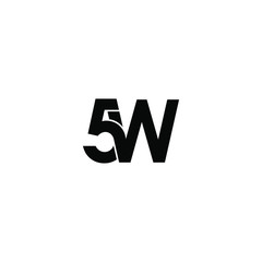 5w letter original monogram logo design