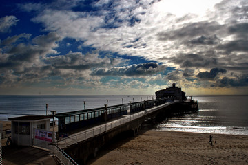 Fototapeta na wymiar Bournemouth pier and beach in Dorset England United Kingdom