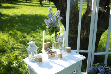 cozy photo zone in the park