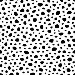 Background polka dot. Seamless pattern. Random dots, circles, animal skin. Modern stylish texture. Repeating graphic backdrop. Design for fabric, wallpaper. Irregular random abstract texture with dots