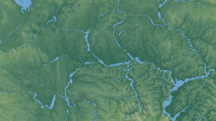 Nizhegorod, Russia - outlined. Relief