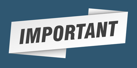 important banner template. important ribbon label sign