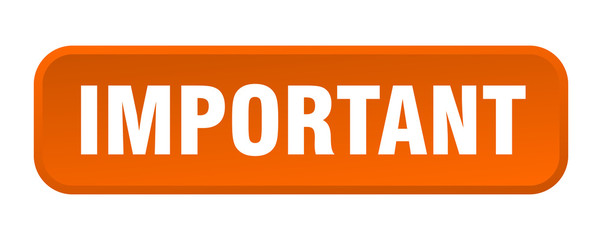 important button. important square 3d push button