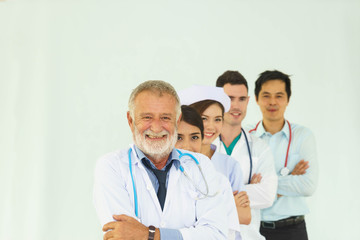 Fototapeta premium Diversity of healthcare workers, isolated.