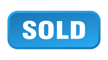 sold button. sold square 3d push button