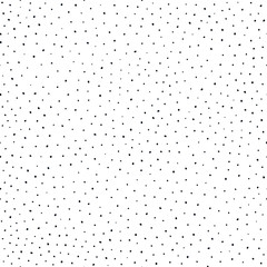Background polka dot. Seamless pattern. Random dots, snowflakes, circles. Design for fabric, wallpaper. Irregular chaotic abstract texture with messy dots tiled. Repeating pattern with chaotic dots - obrazy, fototapety, plakaty