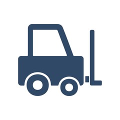 Lift truck icon. Forklift symbol. Warehouse loader truck.