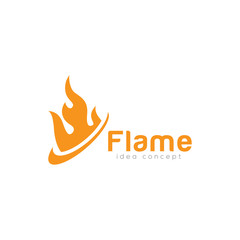 Creative Flame Concept Logo Design Template