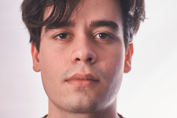 Obraz premium Close-up Of Honest Man Isolated On White Background