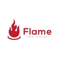 Creative Flame Concept Logo Design Template
