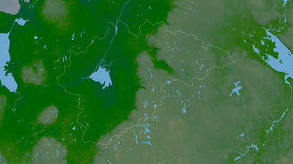 Novgorod, Russia - outlined. Physical