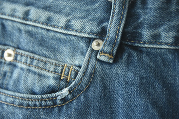 denim front pocket, scuffed  poket detail