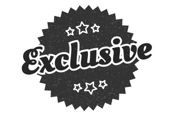 exclusive sign. exclusive round vintage retro label. exclusive