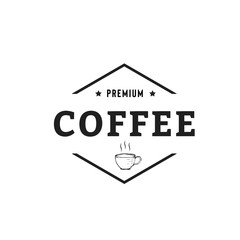 Creative Coffee Shop Concept Logo Design Template, Black and White, Badges