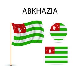 Vector - Abkhazia flag, vector illustration