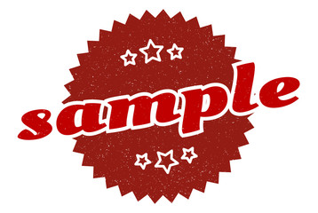 sample sign. sample round vintage retro label. sample