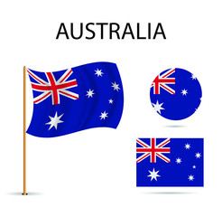 Obraz na płótnie Canvas Vector - Flag of Australia. Vector illustration.