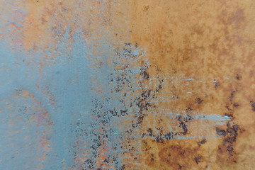 Abstract texture of rusty metal close up