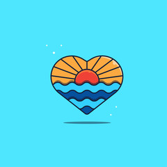 Summer love vector illustration