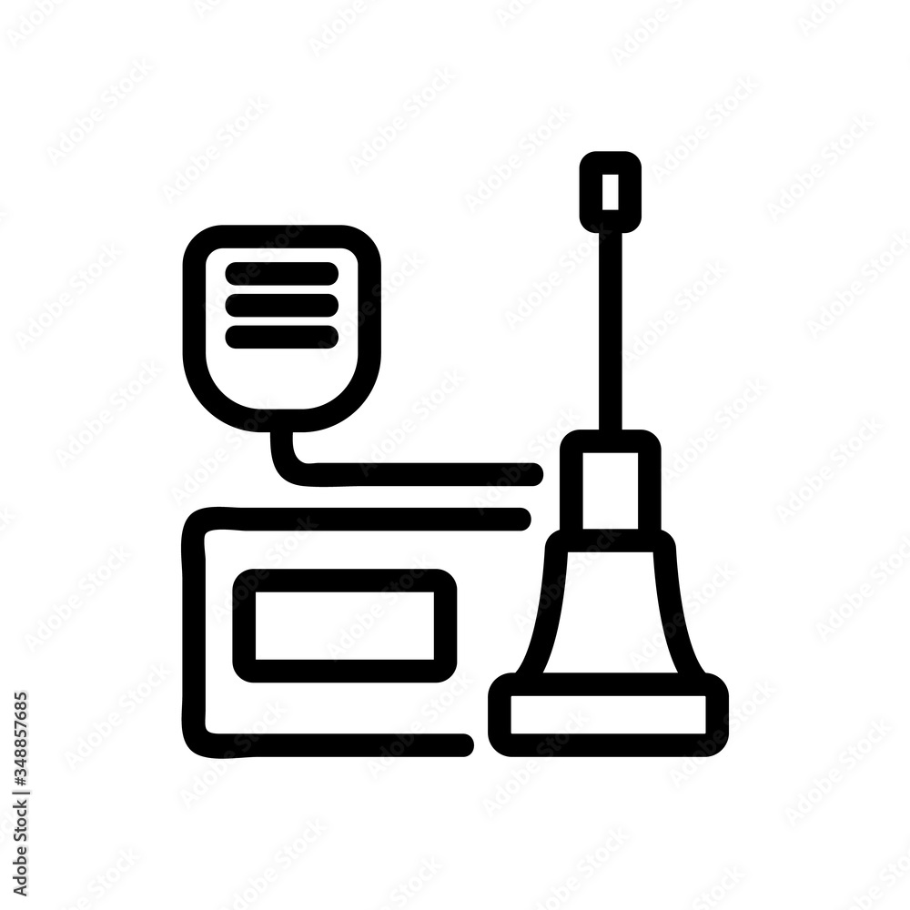 Aufkleber walkie talkie device with signal tower icon vector. walkie talkie device with signal tower sign. iso