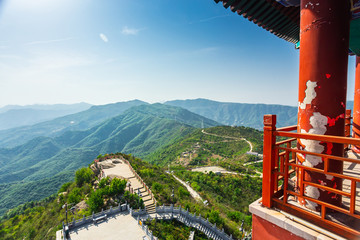 Mountain view from the high point of the pagoda
