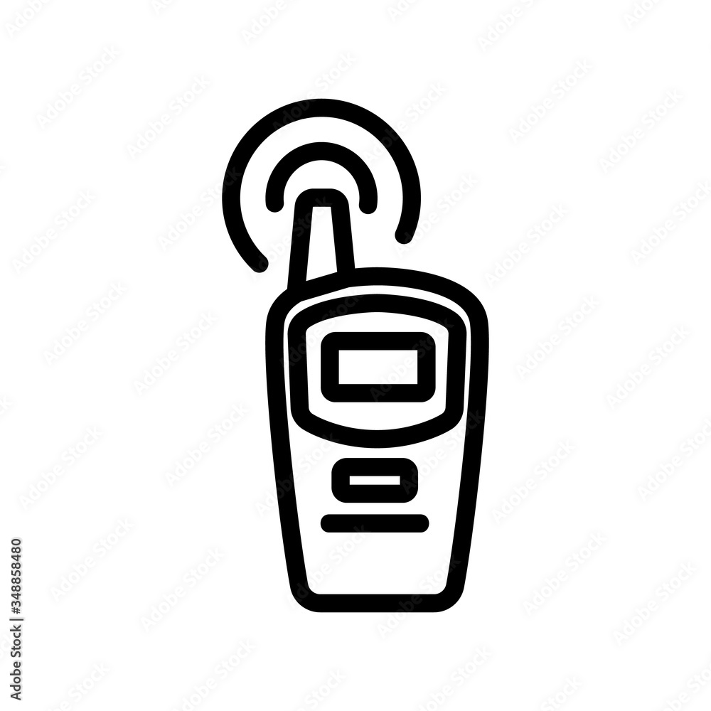 Poster walkie talkie with catch signal icon vector. walkie talkie with catch signal sign. isolated contour 
