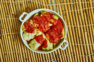 Potato and Smoked Fish Cabbage Rolls