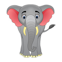 Happy elephant cartoon