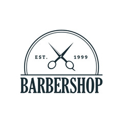 Barber shop Logo Design Template, Badges and Emblem