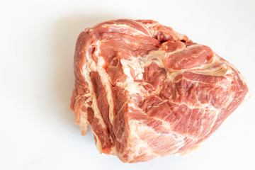 Fototapeta premium fresh pork meat close up on isolate