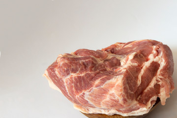 fresh juicy beef raw meat on an isolated background