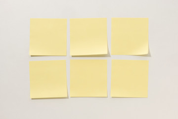 Yellow Sticky Notes on a White Background