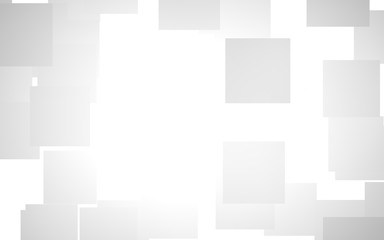 White abstract background. Misty backdrop with grey squares. 3D illustration