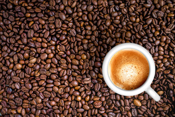 Fototapeta premium 3d illustration coffee over beans background