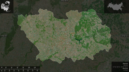Penza, Russia - composition. Satellite