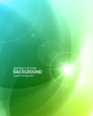 Abstract clean colorful light lines with lens flare modern background vector illustration