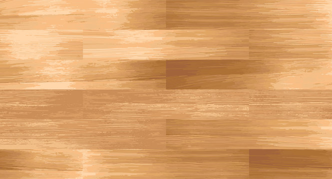 Realistic Wood textured seamless pattern. Wooden board, natural brown color floor or wall repeat texture. Vector illustration template for design, flat interiour, print, paper, decor, photo background