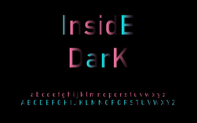 word inside dark typography art work