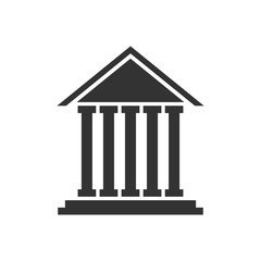 Bank icon financial institution vector