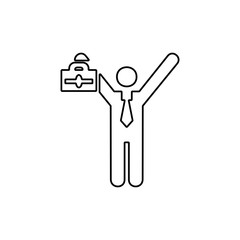 Businessman icon in trendy flat style.