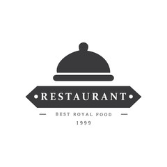 Fototapeta na wymiar Food Logo Design Template, Badges, Black and White