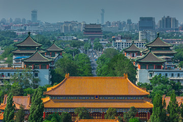 Central part of Beijing with ancient buildings