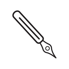 fountain pen icon design, flat style trendy collection