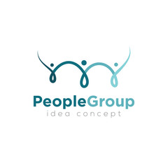People Concept Logo Design Template